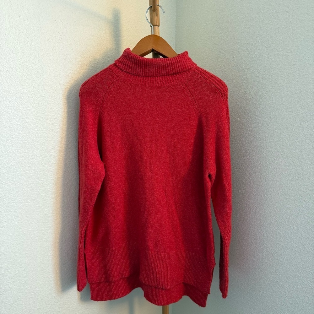 A New Day Red Turtleneck Oversized Fit Cozy Sweater Women’s Size Medium - Picture 2 of 8